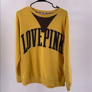 Yellow Black Victoria’s Secret Pink sweater